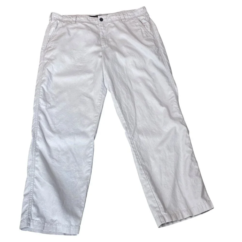 Marc Anthony Mens Linen-Cotton Pants Sz 38x30